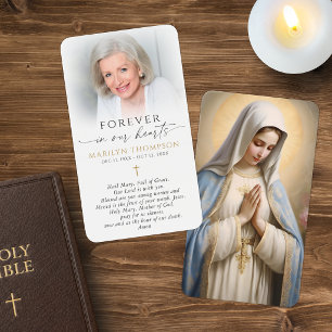 Religious Catholic Prayer Virgin Mary Cross Card