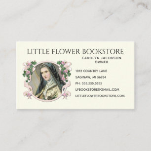 Religious Catholic St. Therese Little Flower Roses Business Card