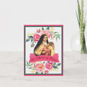 Religious Catholic St. Therese Prayer Novena Card