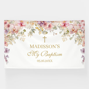 Religious Celebration Floral Orchids backdrop Banner
