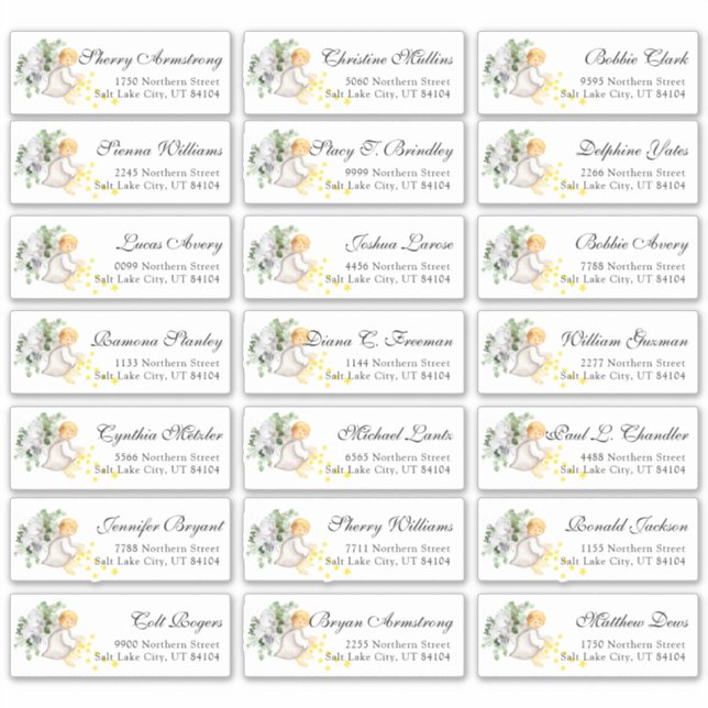 Religious Celebrations Watercolor Angels (Front)