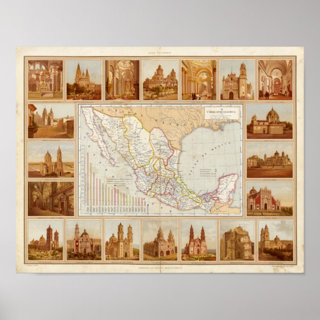 Religious Chart of Mexico (Front)