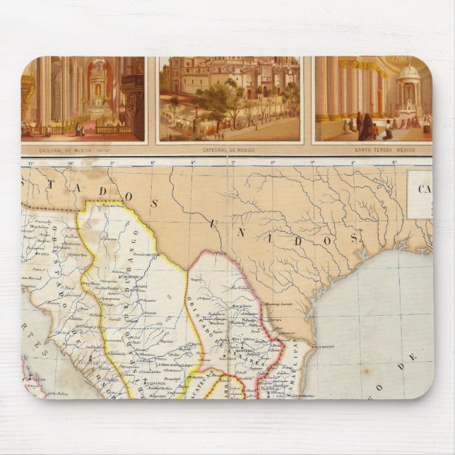 Religious Chart of Mexico Mouse Mat (Front)