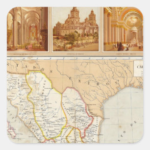 Religious Chart of Mexico Square Sticker