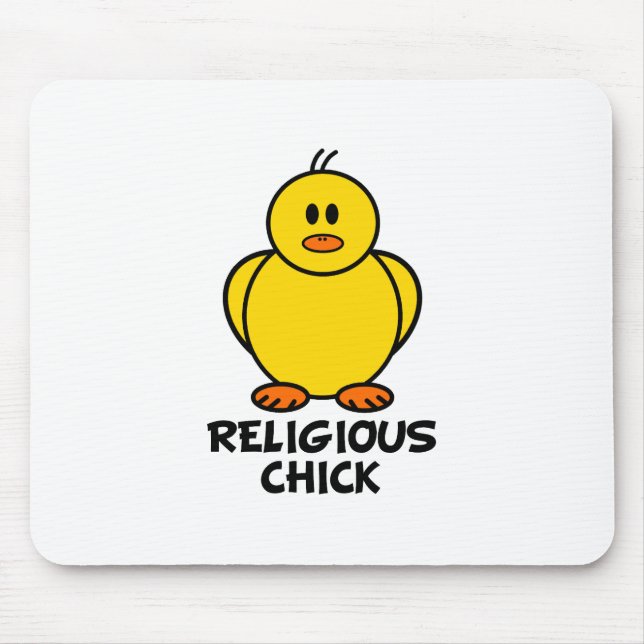 Religious Chick Mouse Mat (Front)