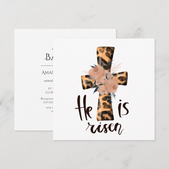 Religious Christian Baptism Invitation (Front/Back)
