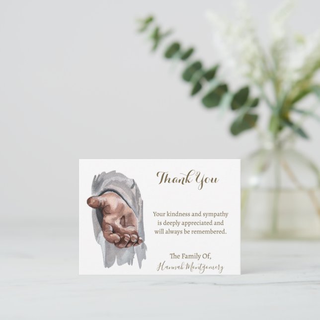 Religious Christian Catholic Thank You Card (Standing Front)