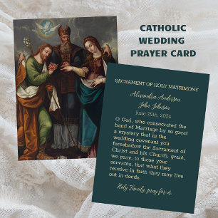 Religious Christian Catholic Wedding Prayer Holy Card