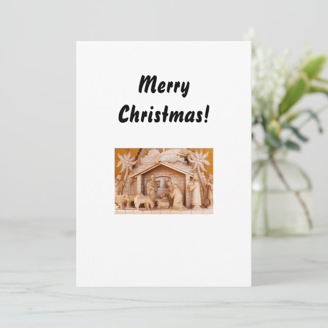 Religious Christian Christmas Greeting Card (Standing Front)