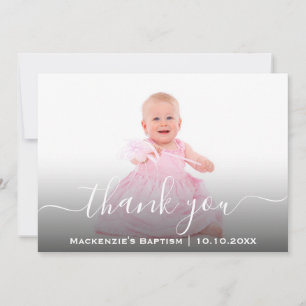 Religious Christian Communion Christening Baptism Thank You Card