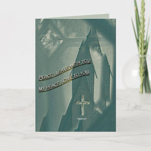Religious Christian faith Peace I Leave with You Card