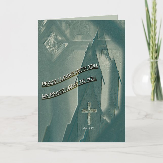 Religious Christian faith Peace I Leave with You  Card (Front)