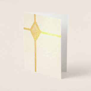 Religious Christian Gold Cross Faith Foil Card