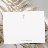 Religious Christian Gold Cross Simple