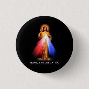Religious Christian Jesus I Trust In You Religion 3 Cm Round Badge