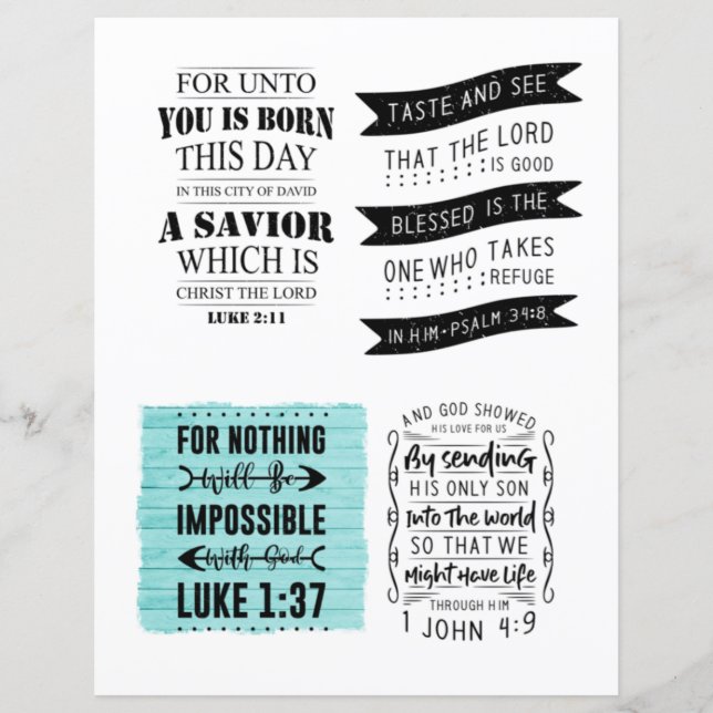 Religious Christian Jesus quotes Bible Verse (Front)