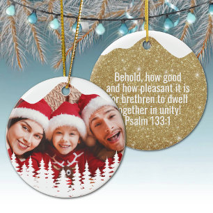 Religious Christian Scripture Divine Passage ⛪️ 🎄 Ceramic Tree Decoration