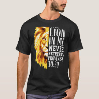 Religious Christian Verse Lion Judah Graphic on Ba T-Shirt