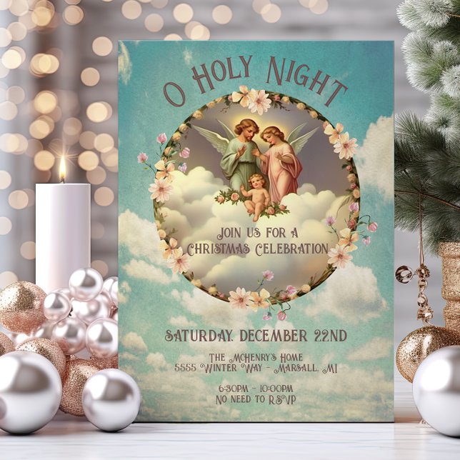 Religious Christmas Baby Jesus, Mary & Joseph Invitation (Creator Uploaded)