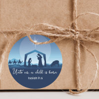Religious Christmas Bible Verse Nativity Scene