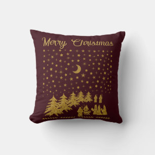 Religious Christmas, Birth of Jesus Cushion