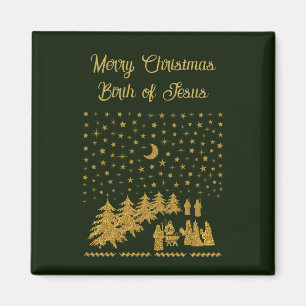 Religious Christmas, Birth of Jesus Magnet