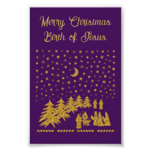 Religious Christmas, Birth of Jesus Photo Print
