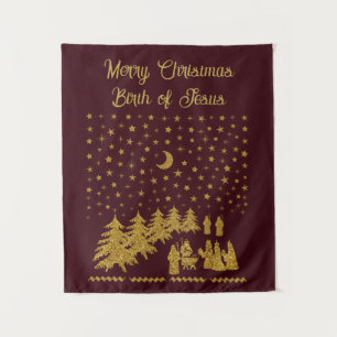 Religious Christmas, Birth of Jesus Tapestry