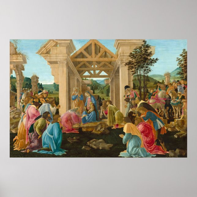 Religious Christmas Botticelli Magi Art Painting Poster (Front)