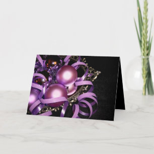 RELIGIOUS CHRISTMAS CARD PURPLE DECOR