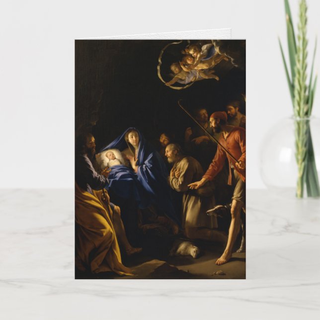 Religious Christmas Cards | Adoration Shepherds 11 (Front)