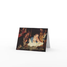 Religious Christmas Family Photo Nativity Scene