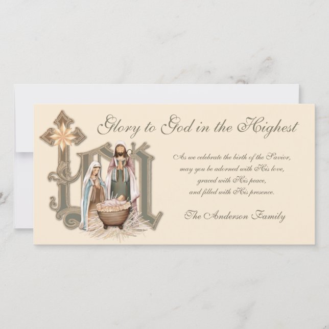 Religious Christmas Holy Family Jesus Mary Joseph  (Front)