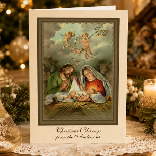 Religious Christmas Jesus Virgin Mary St Joseph Holiday Card