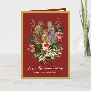 Religious Christmas Jesus Virgin Mary St Joseph Holiday Card
