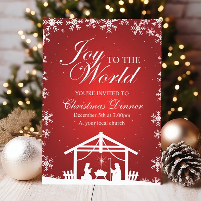 Religious Christmas Joy to the World Invitation (Creator Uploaded)