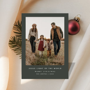 Religious Christmas Light of the World Dark Dusky  Holiday Card