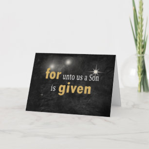 Religious Christmas Love on Black Holiday Card