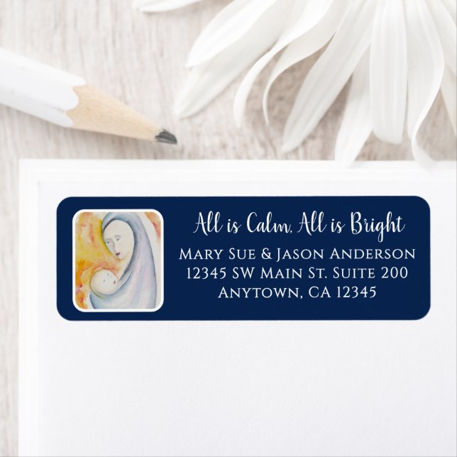 Religious Christmas Nativity Return Adress (Insitu)