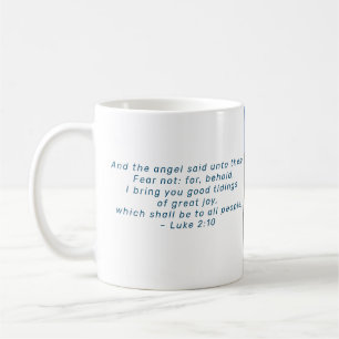 Religious Christmas Nativity Scene and Scripture Coffee Mug