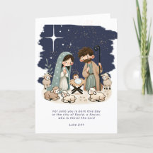 Religious Christmas Nativity Scene and Scripture