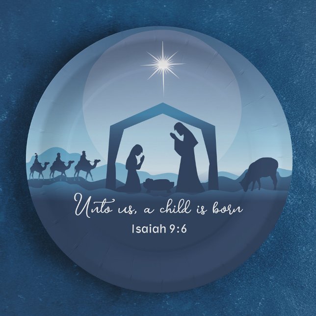 Religious Christmas Nativity Scene Church Party Paper Plate (Creator Uploaded)