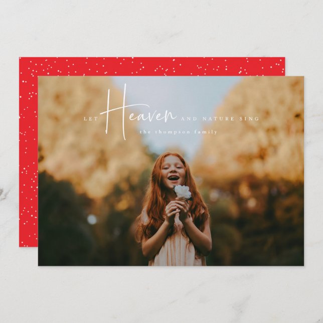 Religious Christmas Photo Card Heaven and Nature (Front/Back)