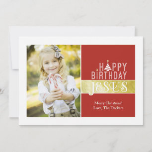 Religious Christmas Photo Card - Jesus Birthday