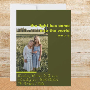 Religious Christmas photo greeting Holiday Card