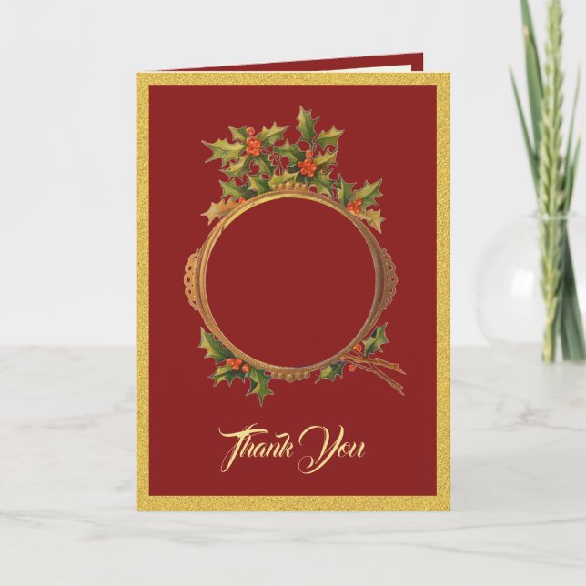 Religious Christmas Thank You Jesus Mary Scripture Holiday Card (Front)