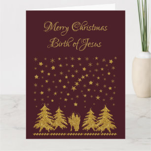 Religious Christmas Virgin Mary, St. Joseph, Jesus Card