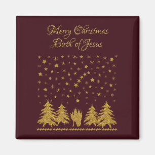 Religious Christmas Virgin Mary, St. Joseph, Jesus Magnet