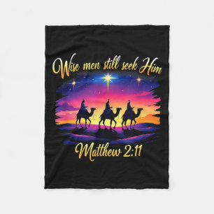Religious Christmas Wise Men Still Seek Him 3 King Fleece Blanket