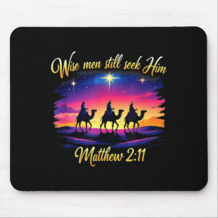 Religious Christmas Wise Men Still Seek Him 3 King Mouse Mat